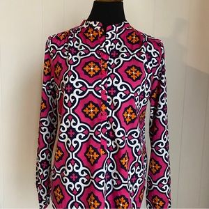 Buckhead Betties Women’s Long Sleeve Top | Pink, Orange and Black Print | S